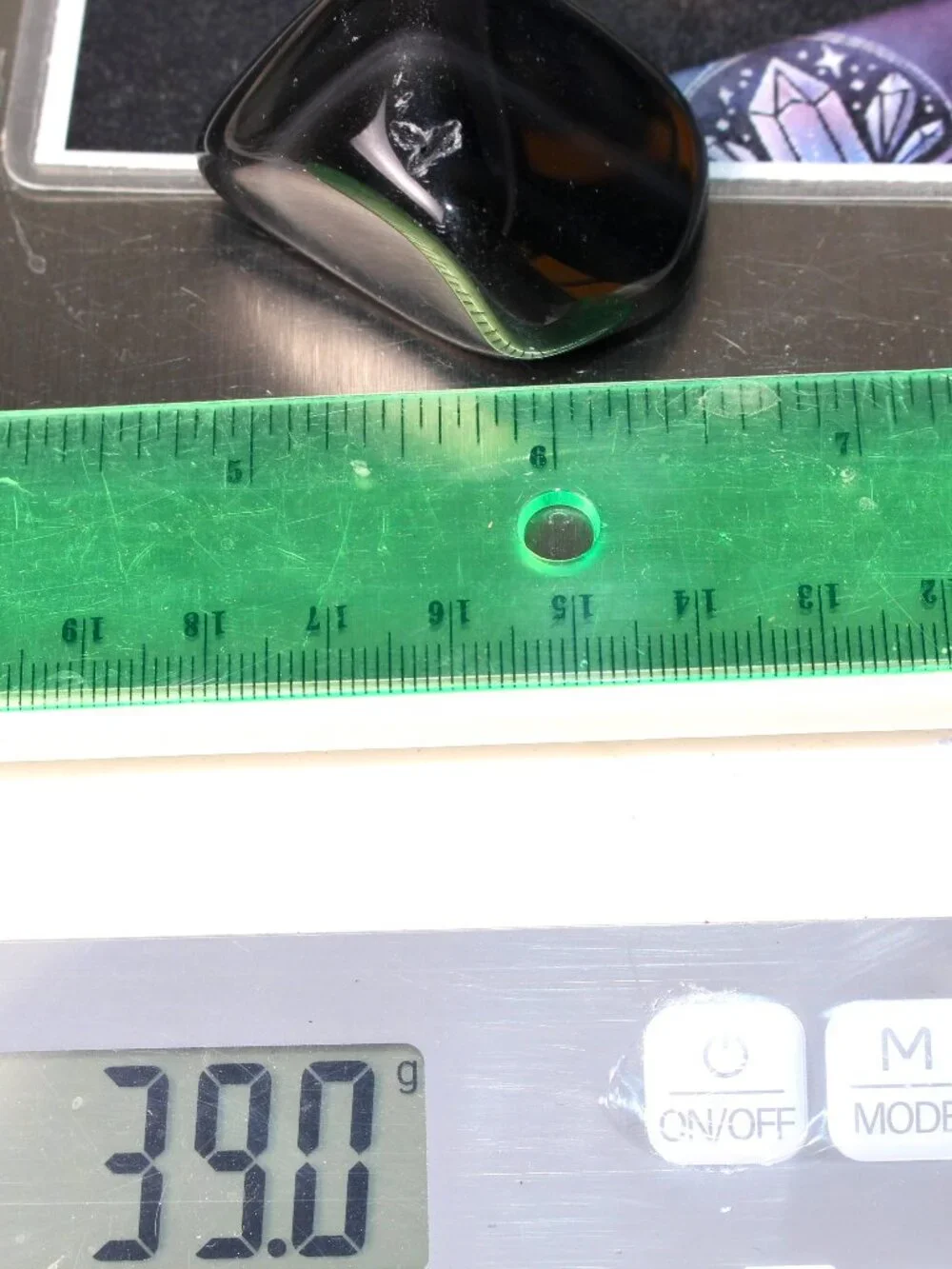 39.0g Old Stock Rainbow Obsidian Polished Davis Creek California Rare Stone Rock